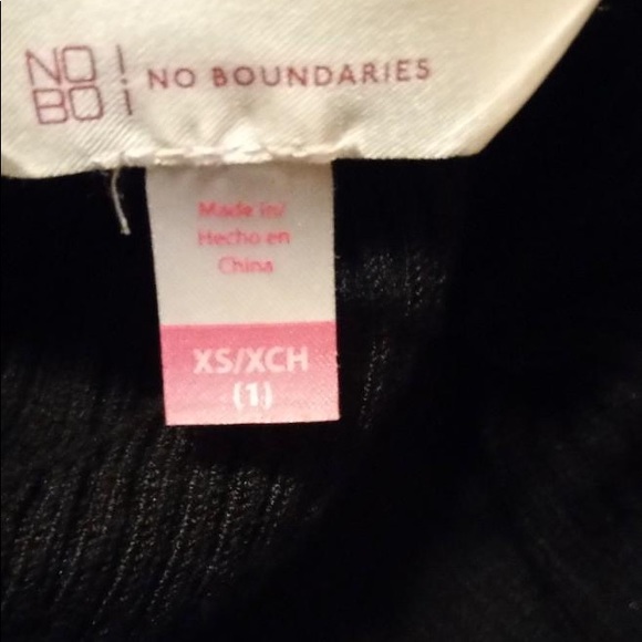 no boundaries black ribbed sweater dress size x-small - Picture 3 of 3